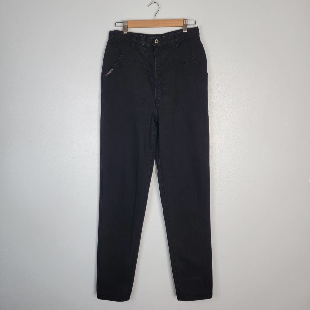 Vintage Black Western Jeans 100% Cotton High Waisted Women's Sz.13